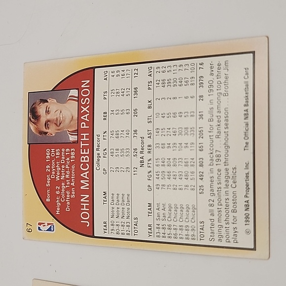 1990 NBA Hoops Chicago Bulls Cards 4 Count - Picture 8 of 10